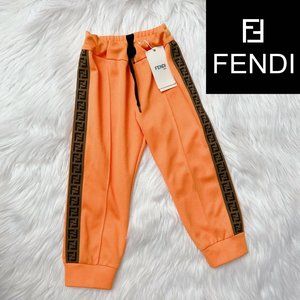 FENDI Kids FF Logo Paneled Sweatpants Tape Track